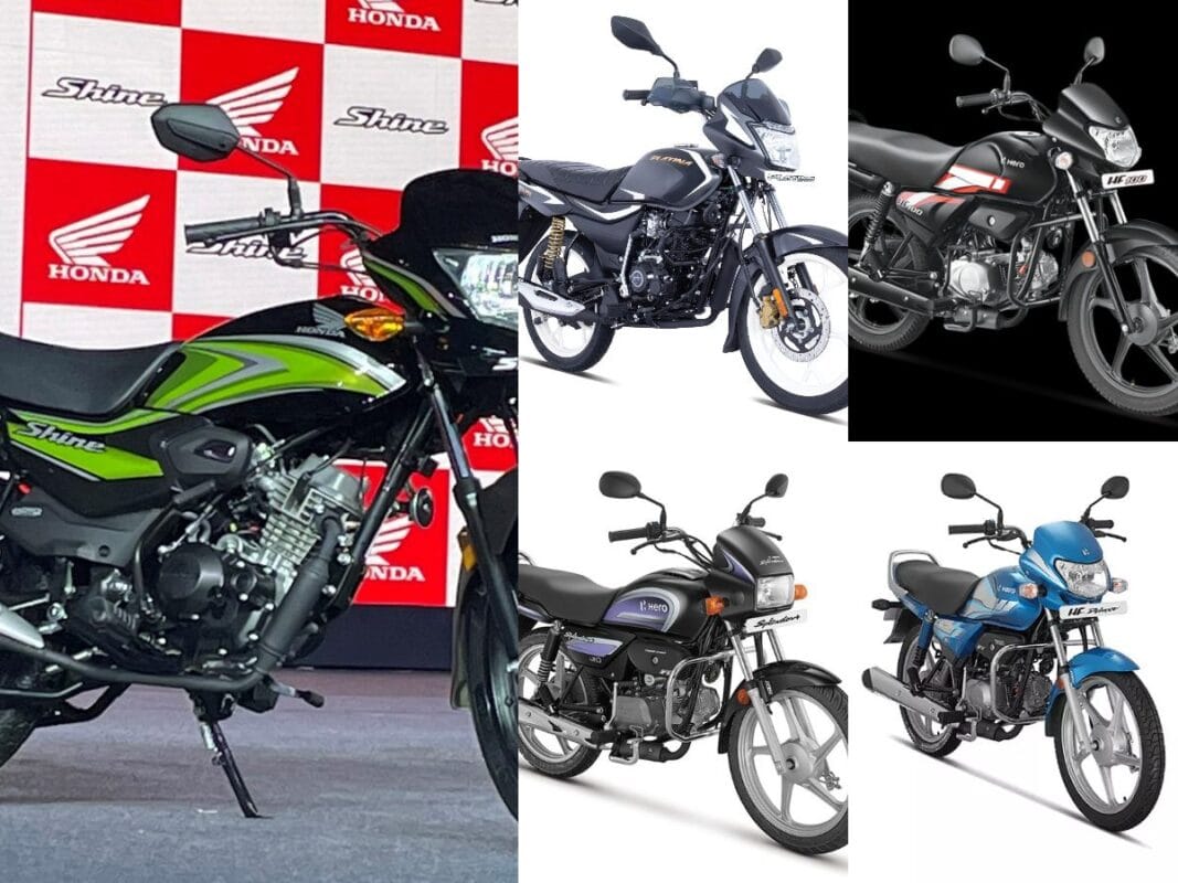 Honda Shine 100 Vs Hero Splendor Vs Hero HF 100 Vs Hero HF deluxe Vs Bajaj Platina