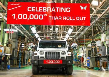 1 லட்சம் உற்பத்தி இலக்கை கடந்த மஹிந்திரா தார்