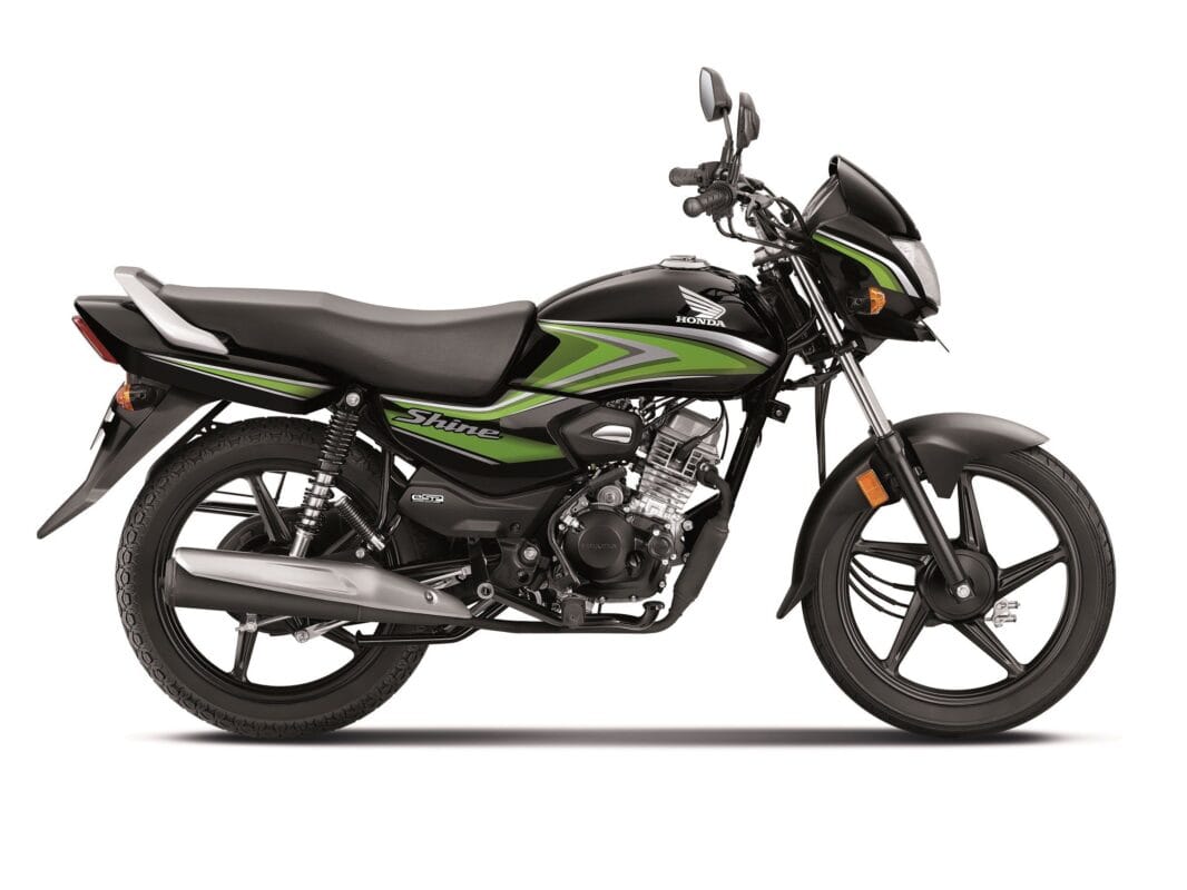 shine 100 black with green colour