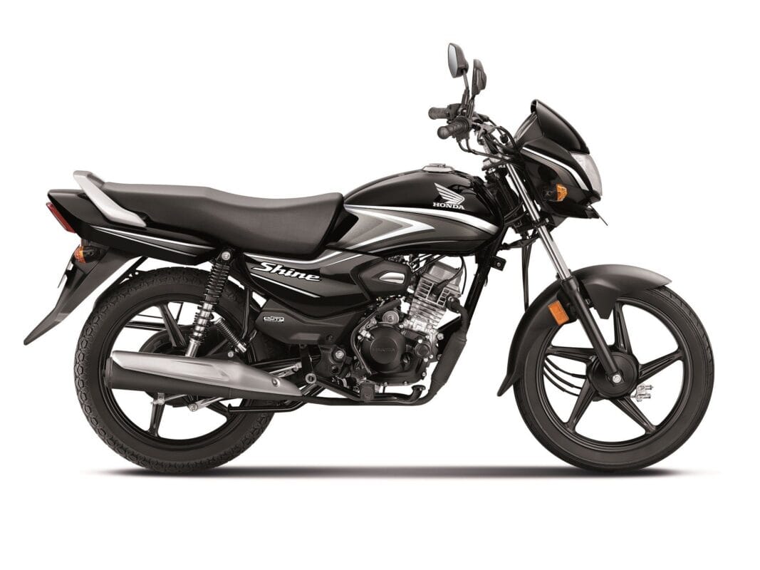 shine 100 black with grey colour
