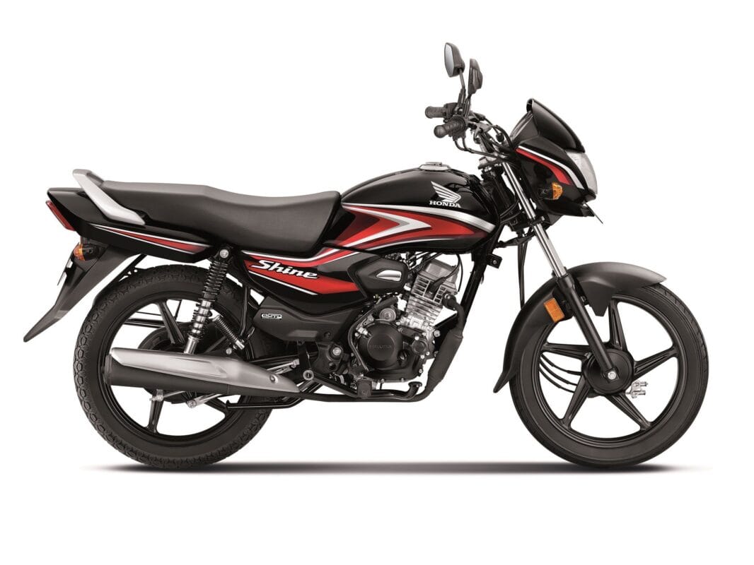 shine 100 black with red colour