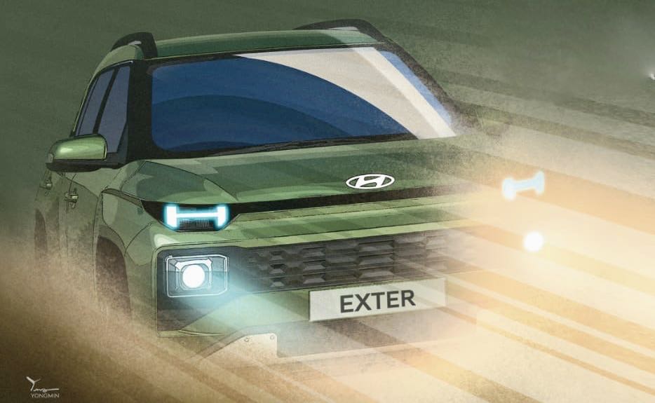 Hyundai Exter suv Sketch