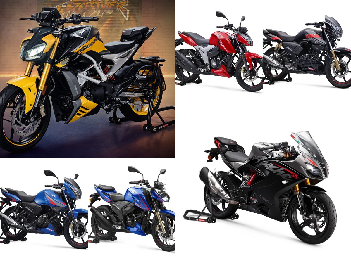 tvs apache series on-road price list