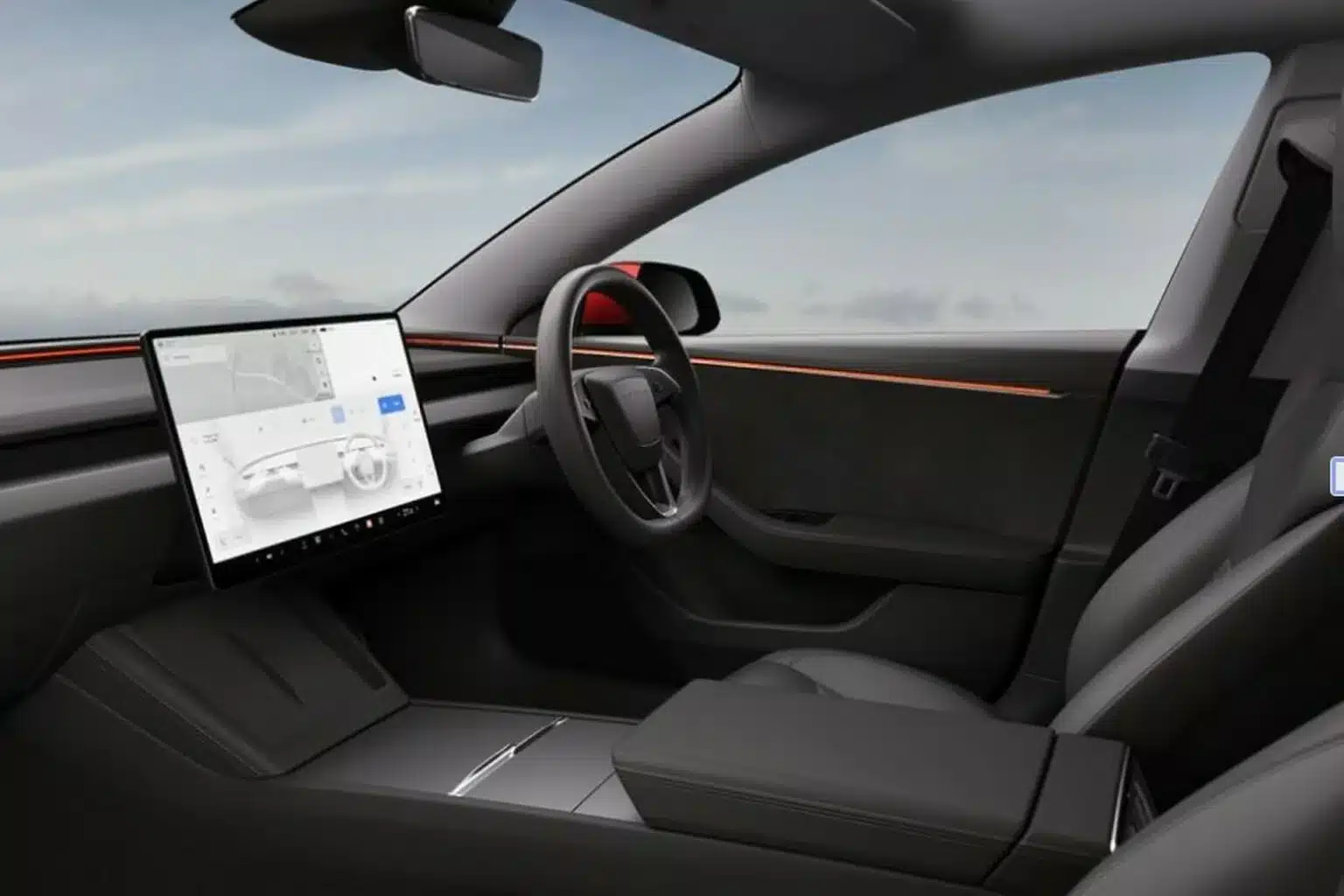 tesla model 3 interior