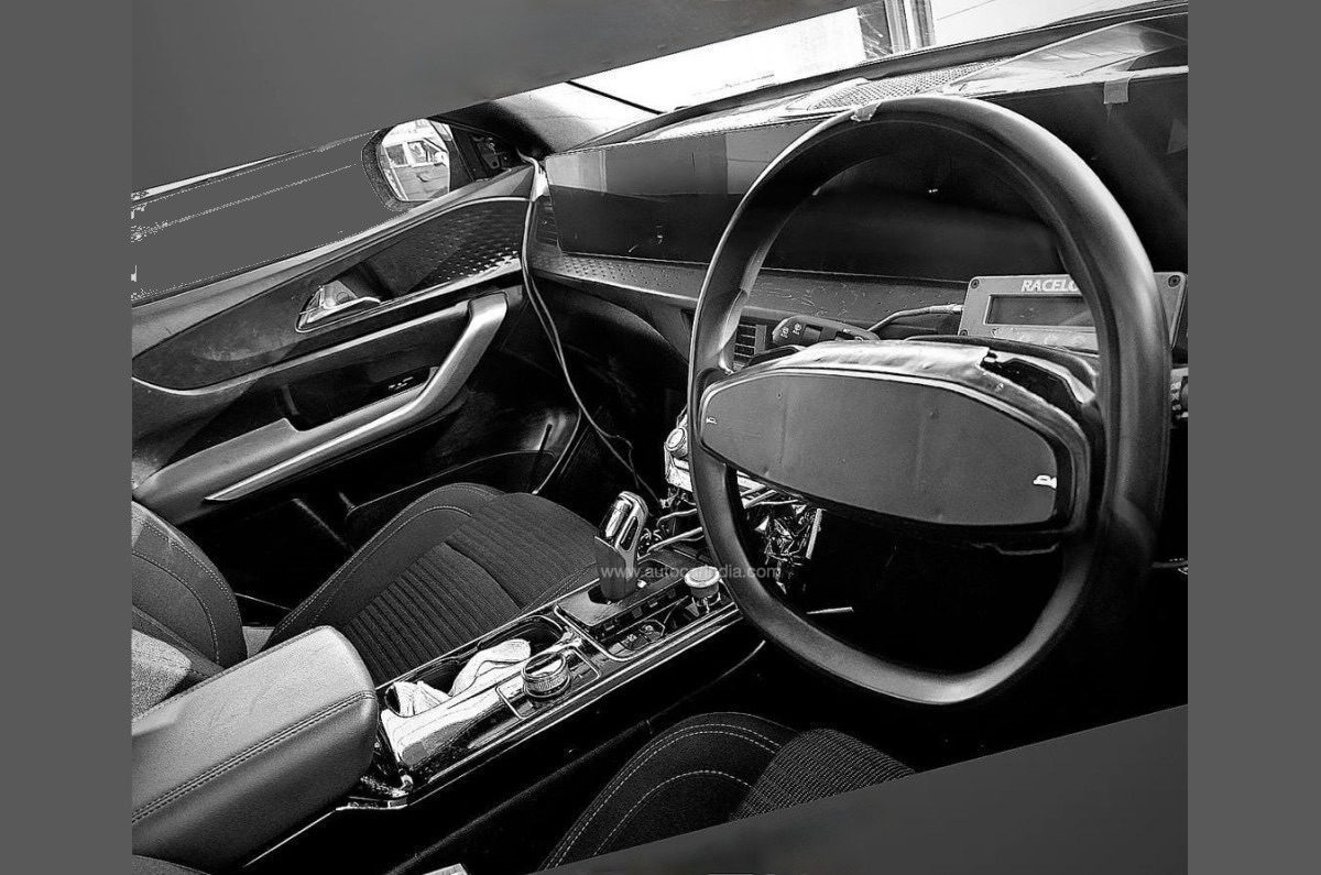 Mahindra XUV.e9 interior spied
