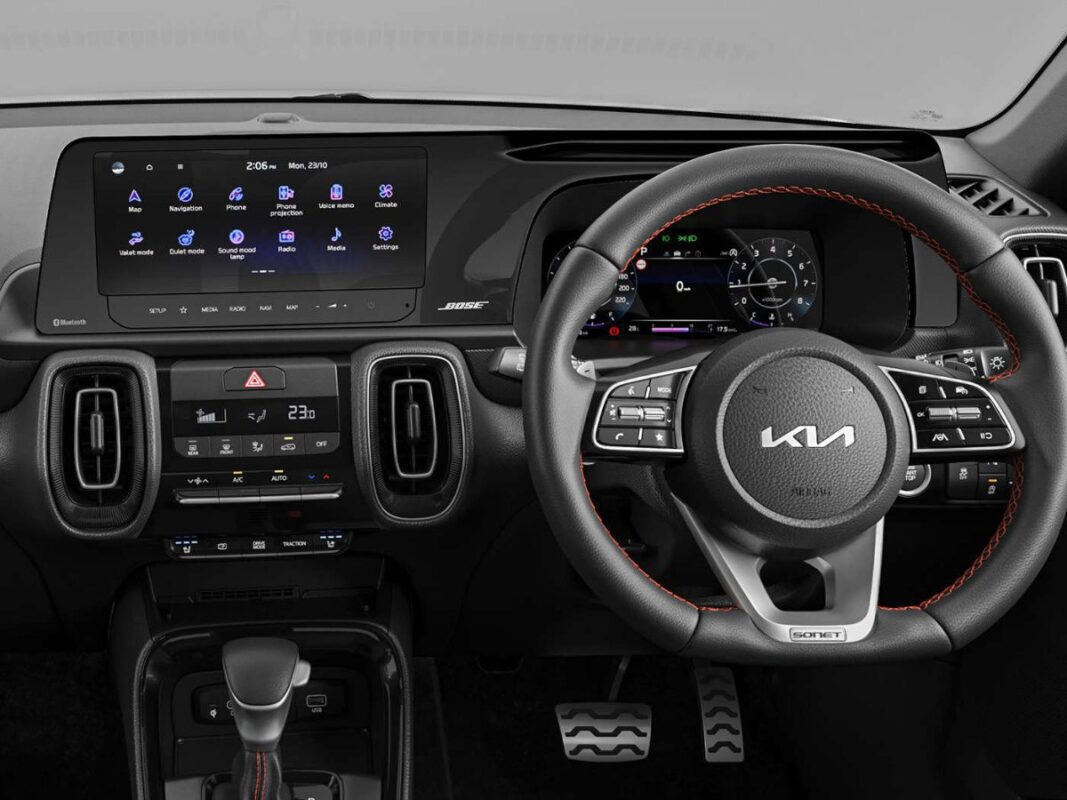 kia sonet cluster