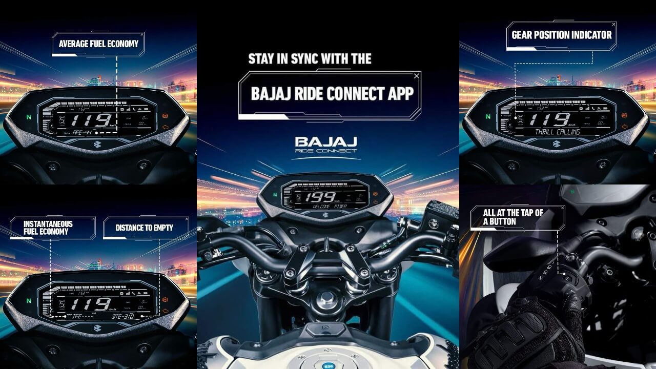 2024 bajaj pulsar n160-and pulsar n150 ride connect app features