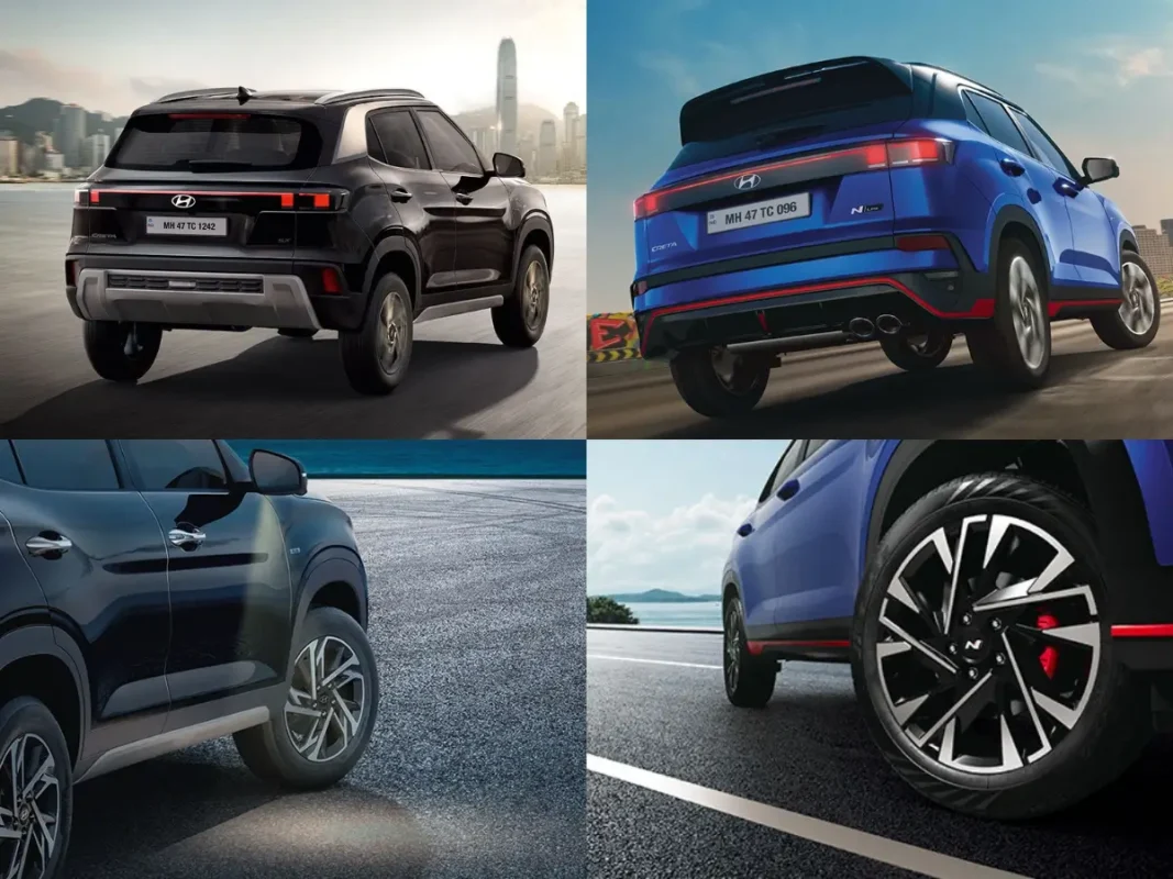 hyundai creta vs creta n line rear