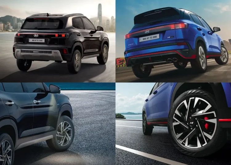 hyundai creta vs creta n line rear