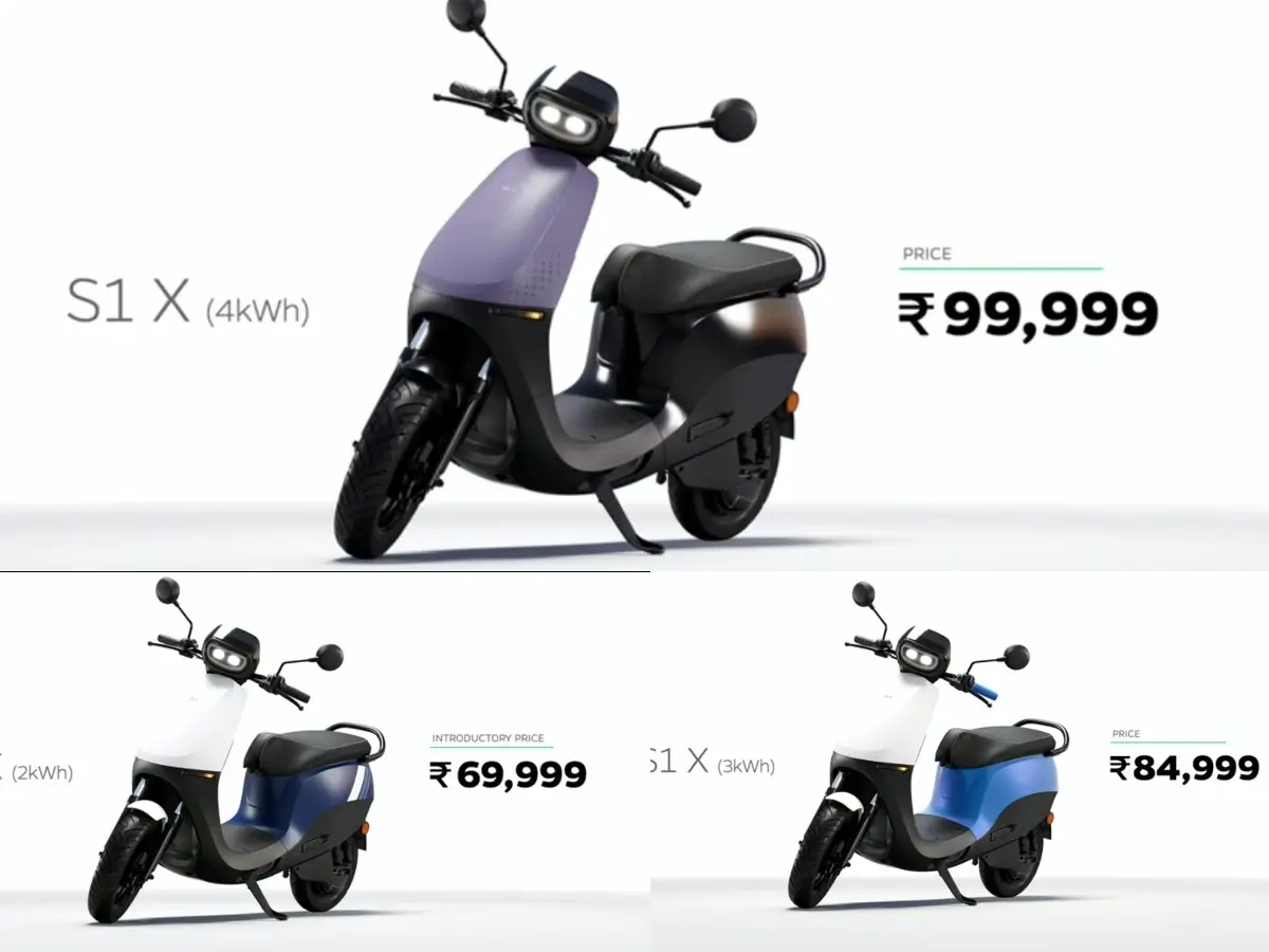 ola s1x e scooter new price