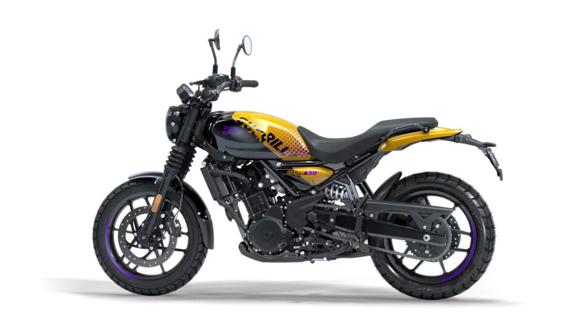 royal enfield guerrilla 450 yellow ribbon
