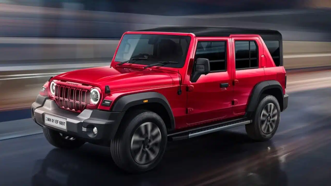 Mahindra Thar ROXX red