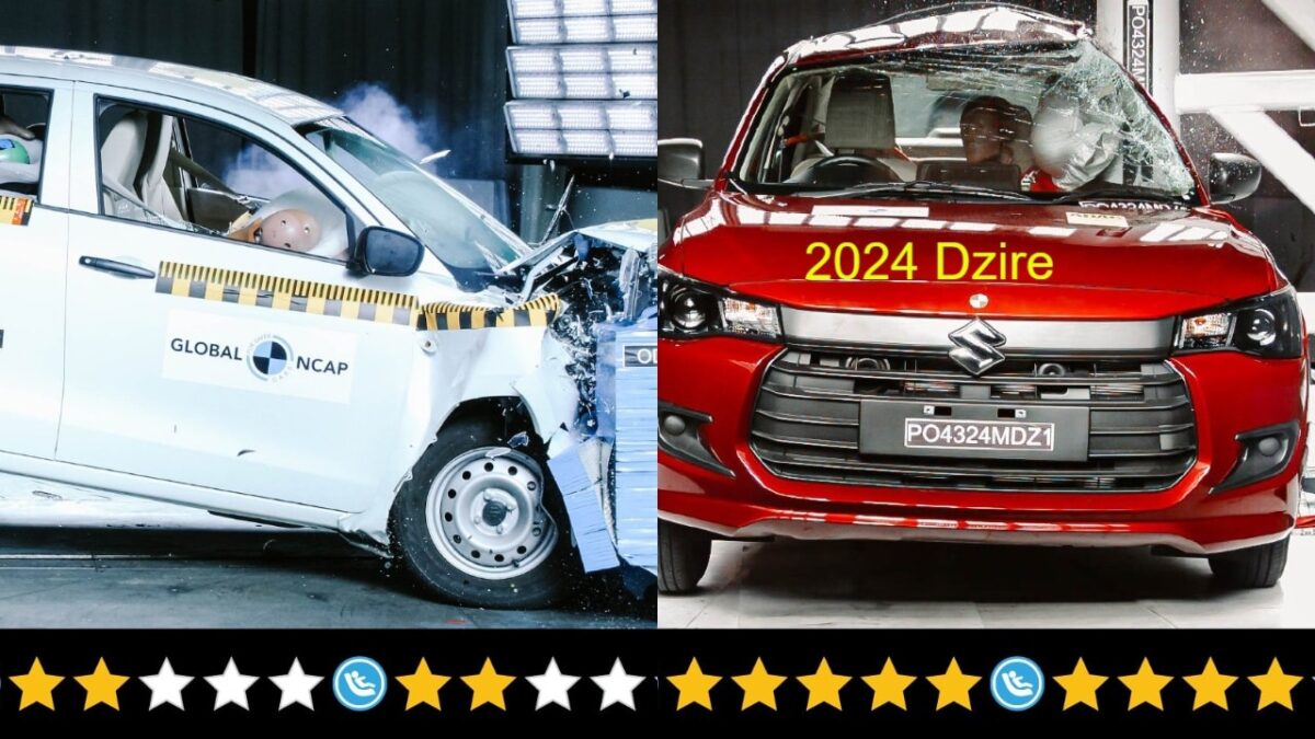 2024 dzire vs old dzire crash test