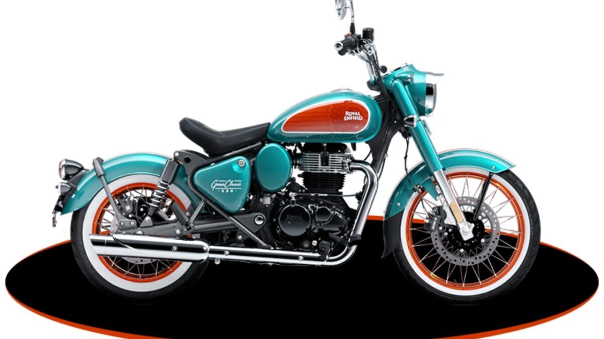 Royal Enfield goan classic 350 trip teal colour