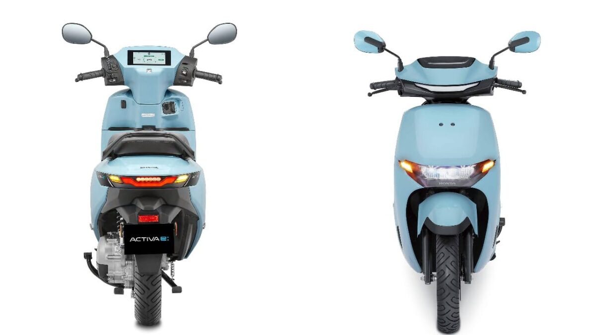 honda activa e front and rear