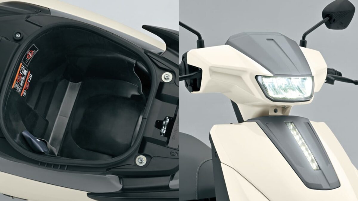 Suzuki e access boot space and headlight