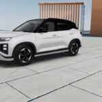 creta electric Ocean Blue Metallic with black roof
