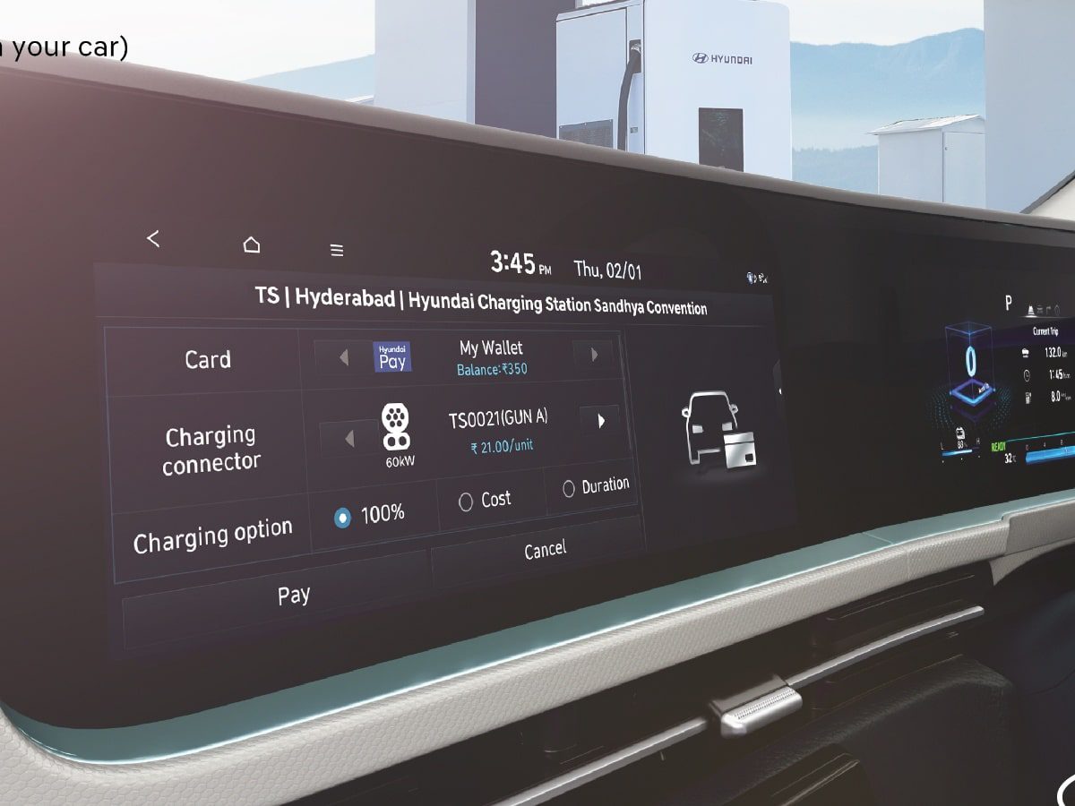 hyundai creta electric in car payment