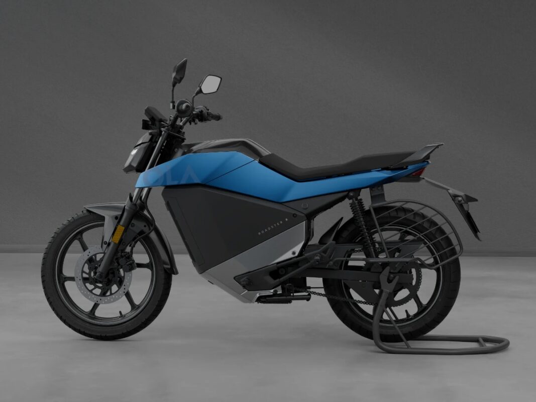 ola roadster x plus electric bike blue