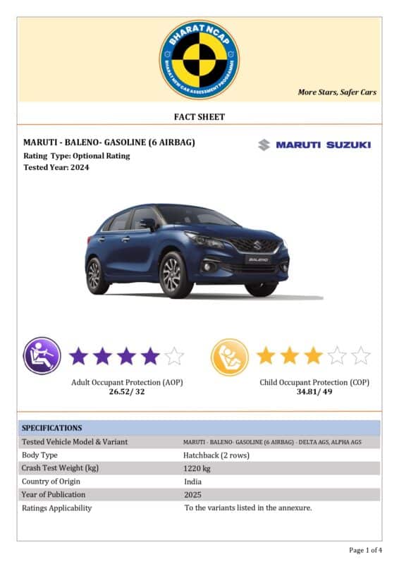 FACT SHEET Baleno Optional Rating page 0001