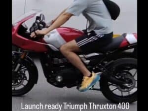 Triumph Thruxton 400 spied