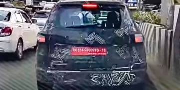 renault triber 2025 facelift spied