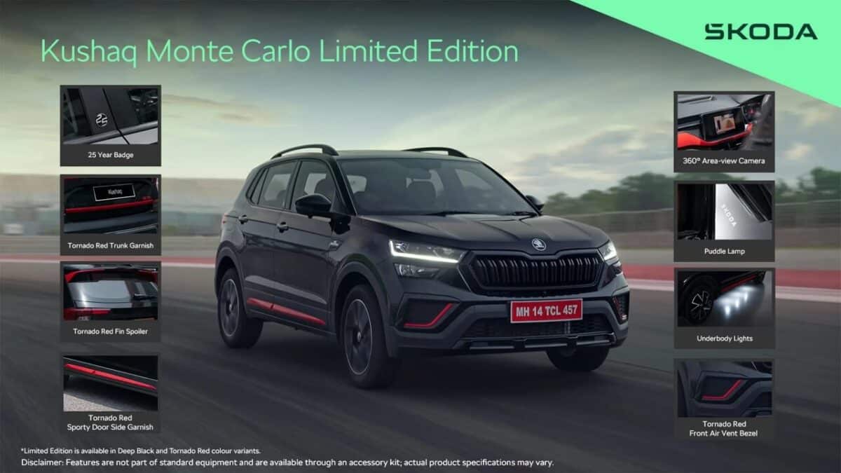 skoda kushaq monte carlo 25years Limited Edition