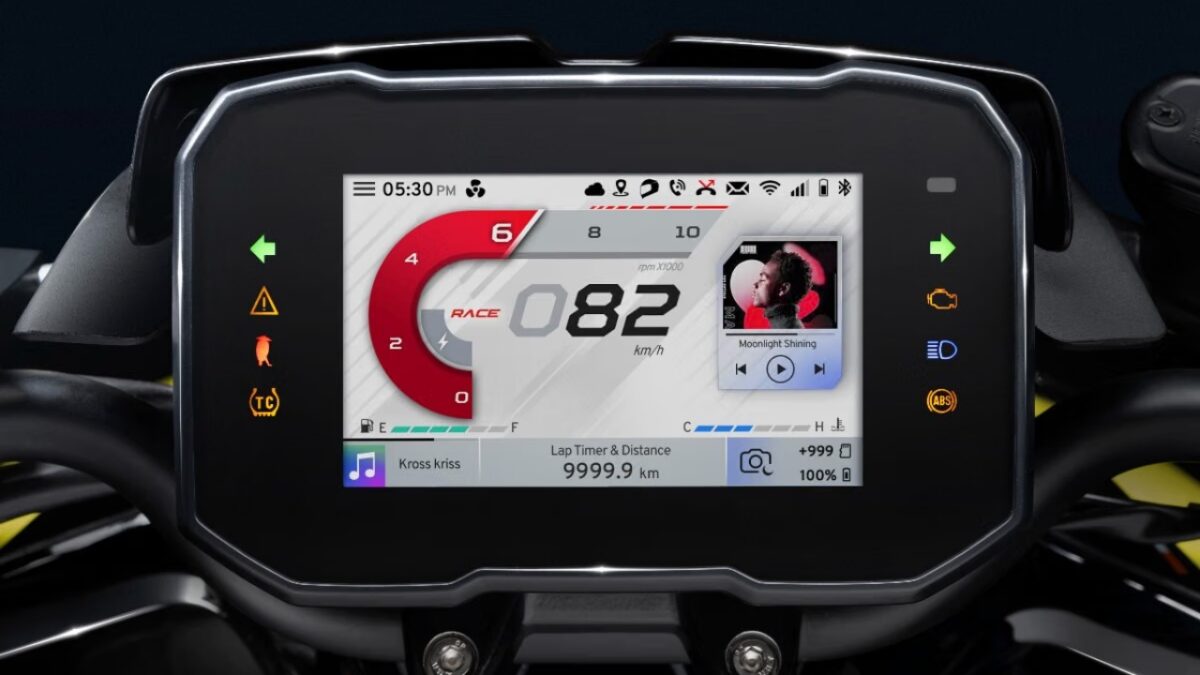 tvs ntorq 150 tft cluster race mode