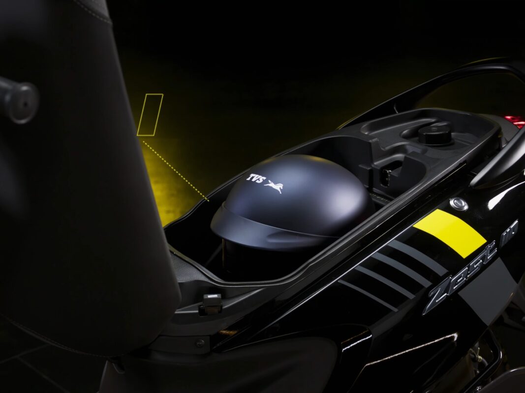 2025 tvs zest 110 under seat storage 19 liters