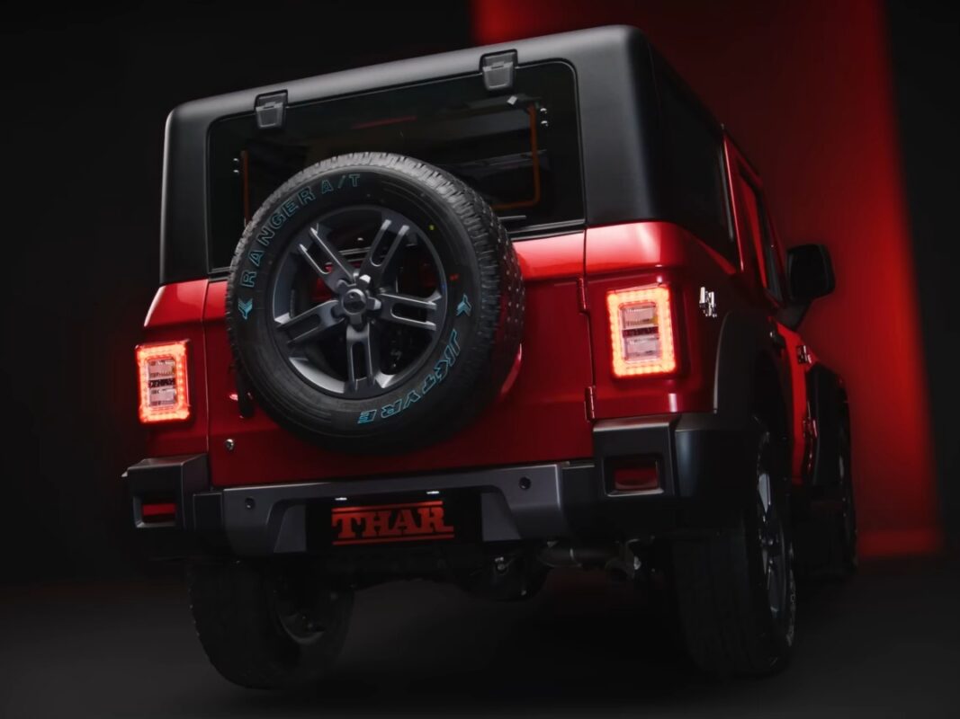 new mahindra thar rear view