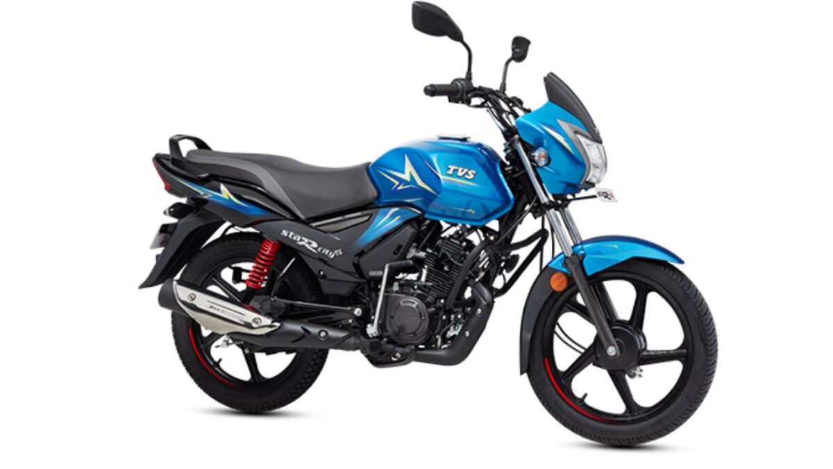 tvs star city plus bike on road price