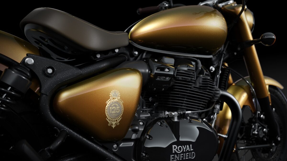 Royal Enfield classic 650 bike 125years badge